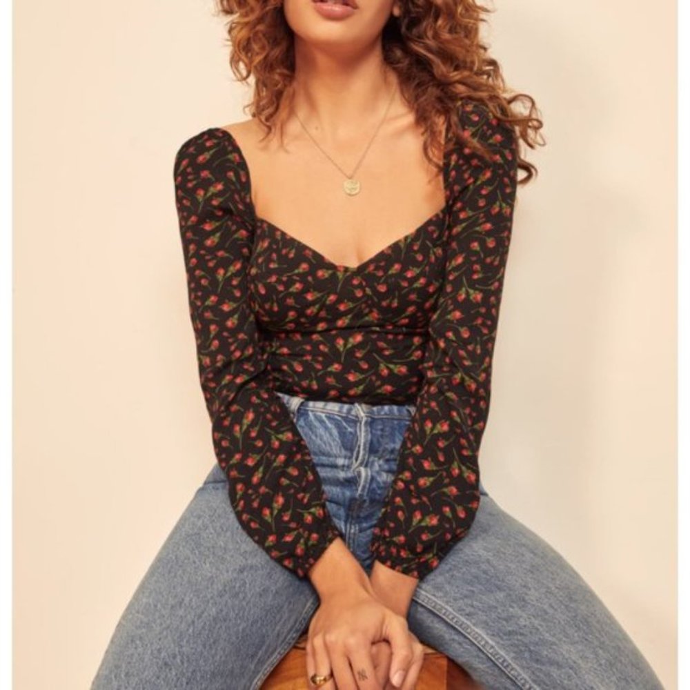 Reformation Reign Top in the Color Mina Size 2